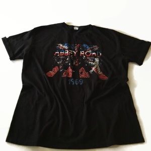 The Beatles Abbey Road 1969 Black Band T-Shirt XL